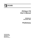 PCCtest 170 User`s Manual Preliminary
