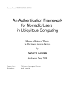 An Authentication Framework for Nomadic Users in Ubiquitous