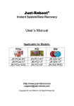 Juzt-Reboot® User`s Manual