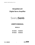 SimpleServo® Digital Servo Amplifier USER`S MANUAL