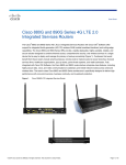 Cisco 880G and 890G Series 4G LTE 2.0 Integrated