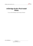mObridge Audio Install Notes V0.2