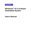 Advantech Windows CE 3.0 User Manual