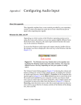 Appendix C Configuring Audio Input