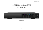 H.264 Standalone DVR 4CH/8CH
