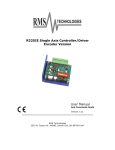 R325IE Single Axis Controller/Driver Encoder Version User Manual