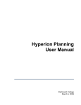 Hyperion Planning User Manual