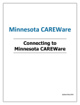 Connecting to MN CAREWare - Minnesota Department of Health