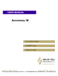 ^1 USER MANUAL ^2 Accessory 3E