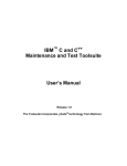 IBM C and C Maintenance and Test Toolsuite User`s Manual