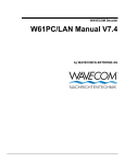 WAVECOM Decoder W61PC/LAN Manual V7.4