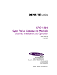 DENSITÉ series SPG-1801 Sync Pulse Generator Module