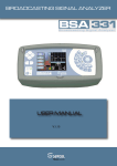 USER MANUAL BROADCASTING SIGNAL ANALYZER