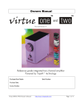 Virtue ONE & TWO User Manual