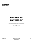 ORTEC EASY-MCA 8K and 2K User Manual 931044C