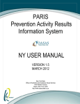 Prevention Activity and Results Information System (PARIS)