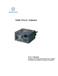Solid. Power. Solution User`s Manual