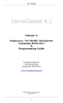 ServoCenter 4.1 Manual Volume 4: Sequencer/SC