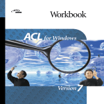 ACL for Windows Version 7 Workbook