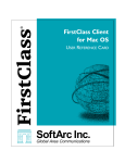 FirstClass Client for Mac OS USER REFERENCE CARD