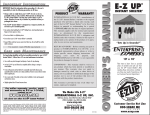 Ez Up Express II Canopy User Manual