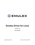 Emulex Driver for Linux User Manual
