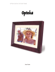 OPTEKA DIGITAL PICTURE FRAME User Guide