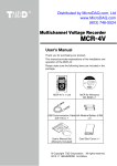 TandD MCR-4V User Manual