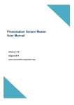 Presentation Screen Master User Manual