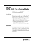 NI PXI-1045 Power Supply Shuttle User Guide