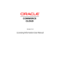 Oracle Commerce Cloud Service Licensing Information User Manual