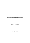 Wireless-B Broadband Router User`s Manual Version 1.0