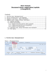 User manual Deceased donor registration