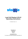 Stowe Dataline Load Cell Display User Manual