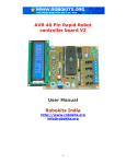AVR 40 Pin Rapid Robot controller board V2 User Manual Robokits