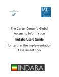 Indaba Users Guide - The Carter Center