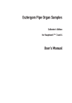Esztergom Pipe Organ Samples User`s Manual