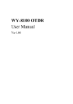 WY-8100 OTDR User Manual