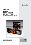 LARGE SIZE NUMERIC DIGITAL DISPLAYS DN1, DN2, and