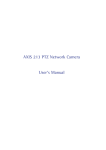 AXIS 213 PTZ Network Camera User`s Manual
