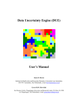 Data Uncertainty Engine (DUE) User`s Manual
