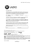 VlZIO VF552XVT HDTV User Manual Dear VlZIO Customer