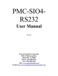 User Manual - General Standards Corporation