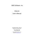 SMD Software, Inc. SiteLink User`s Manual
