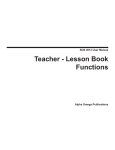 Teacher - Lesson Book Functions