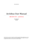 Archibus User Manual - Planning and Renovations