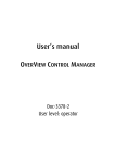 OverView Control Manager user`s manual - operator [v04]