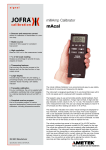 Ametek mAcal milliAmp Calibrator Datasheet PDF (314