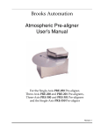 Atmospheric Pre-aligner User`s Manual