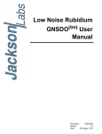 Low Noise Rubidium GNSDO User Manual - NEW!